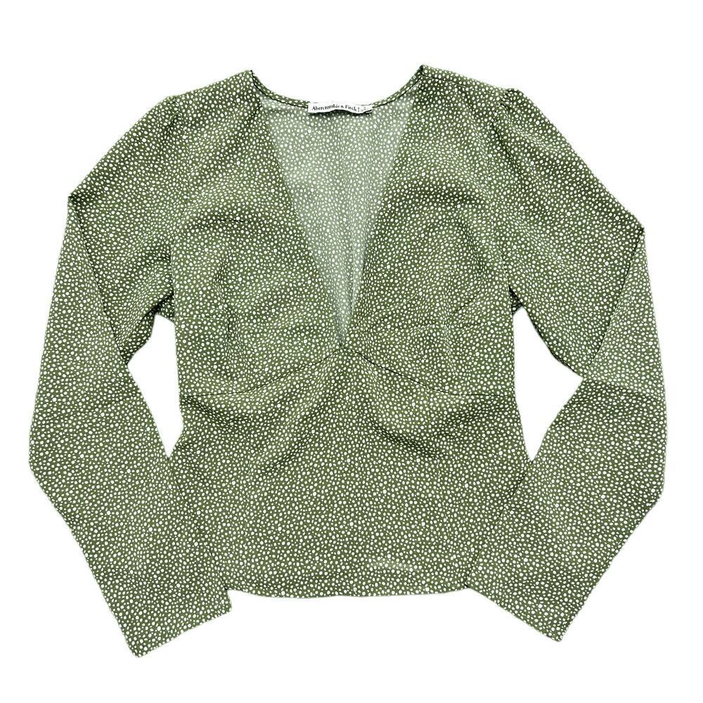 Abercrombie & Fitch Deep V Long Sleeve Top